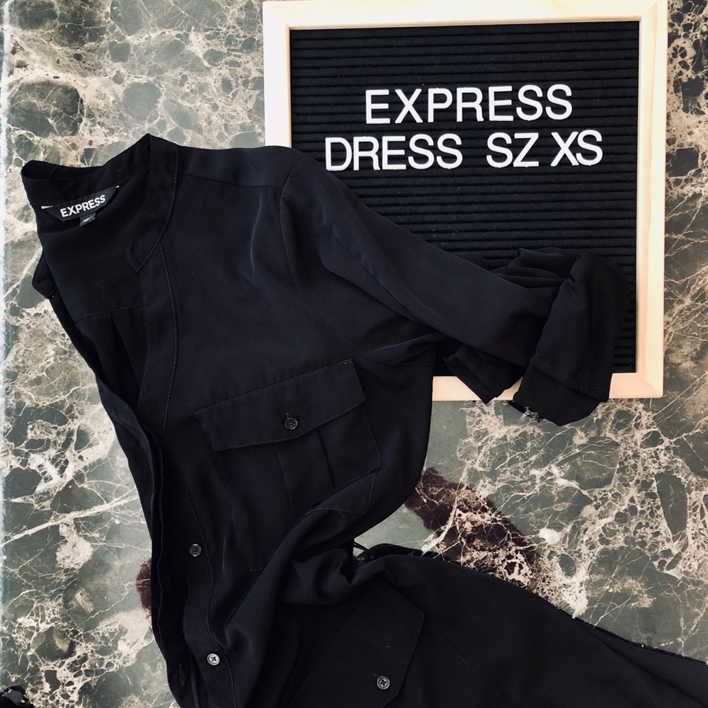 🖤 Button-down Express Black Dress! 🖤